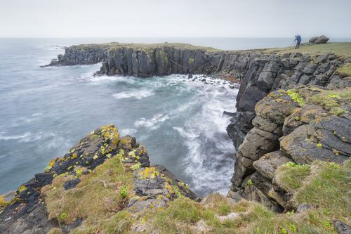 Grimsey Island in Sea Fog Grimsey Island