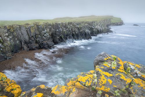 Grimsey Island in Sea Fog Grimsey Island